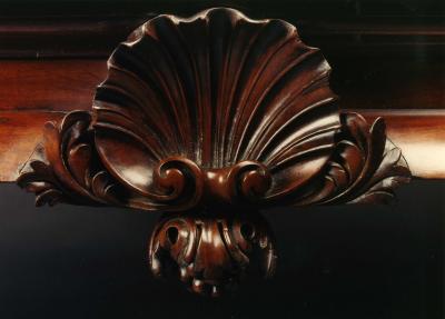 A WELL DRAWN LATE PALLADIAN GEORGE II MAHOGANY SIDE TABLE