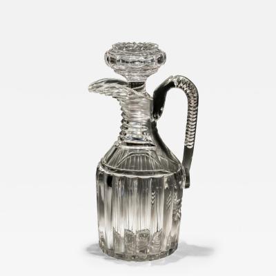 A WILLIAM IV PILLAR CUT CLARET JUG