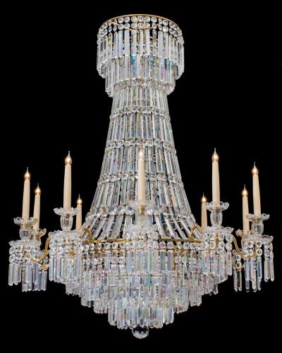 A WILLIAM IV TENT AND WATERFALL CHANDELIER