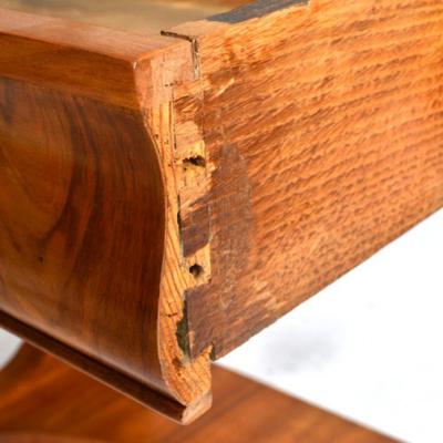 A Walnut Biedermeier Console with Mirror 19th C Germany