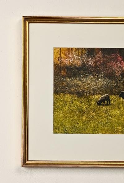 A Watercolor February Offspring by Miguel Dominguez U S A circa 1990