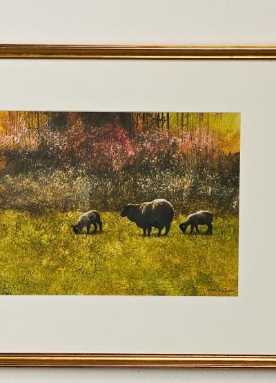 A Watercolor February Offspring by Miguel Dominguez U S A circa 1990