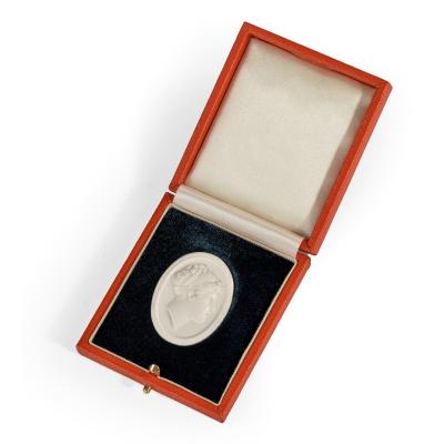 A White Vitreous Paste Cameo of Emma Lady Hamilton