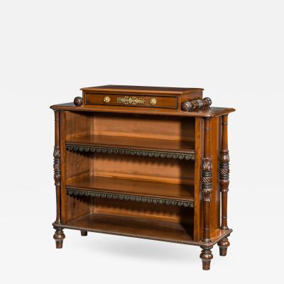 A William IV Mahogany Open Bookcase by Brown and Lamont