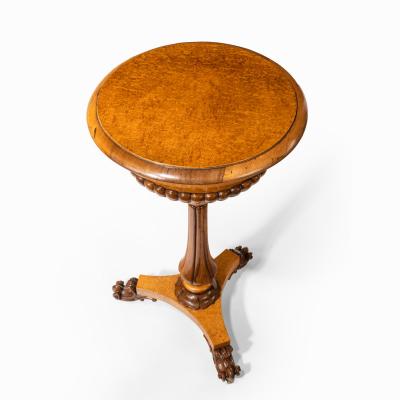 A William IV amboyna and rosewood table jardiniere