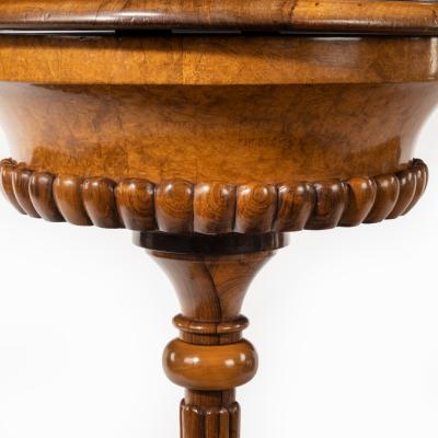 A William IV amboyna and rosewood table jardiniere