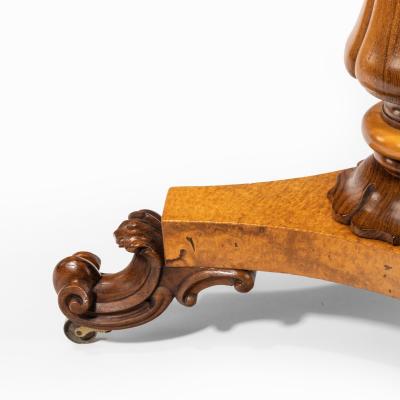 A William IV amboyna and rosewood table jardiniere