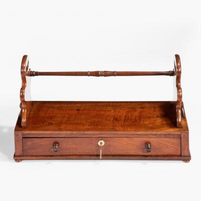 A William IV mahogany book carrier