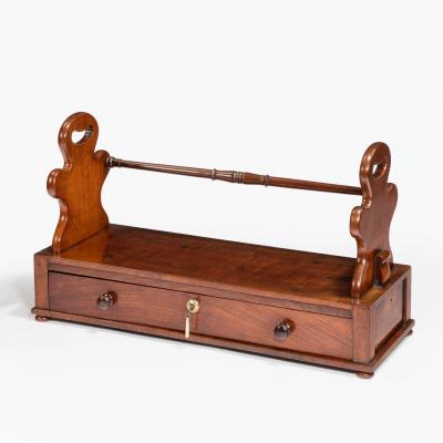A William IV mahogany book carrier