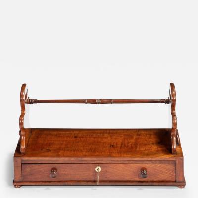 A William IV mahogany book carrier