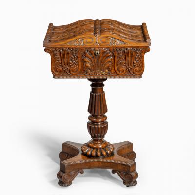 A William IV mahogany teapoy