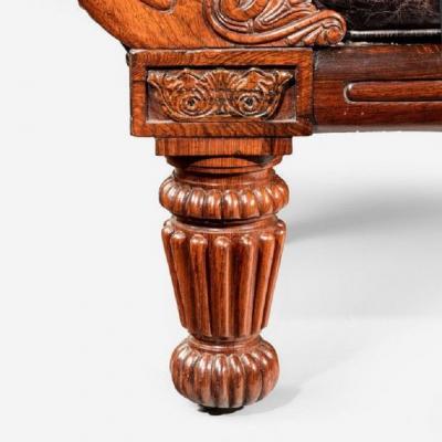 A William IV rosewood chaise longue attributed to Gillows