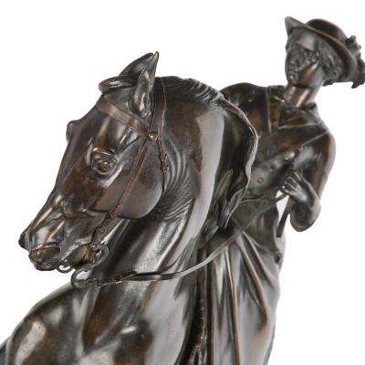 A bronze equestrian portrait of Queen Victoria by Thornycroft