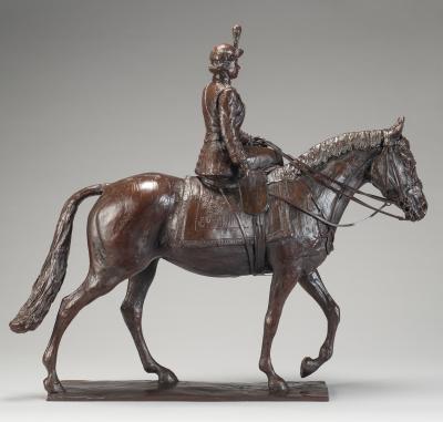 A bronze of Queen Elizabeth II Trooping the Colour 2022
