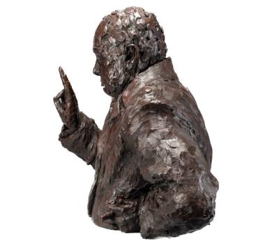 A bronze portrait of Sir Winston Churchill by Rufus Martin 2023