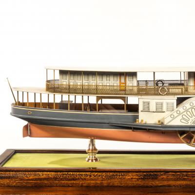 A builder s model of the Brazilian passenger paddle steamer Caxias