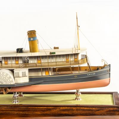 A builder s model of the Brazilian passenger paddle steamer Caxias