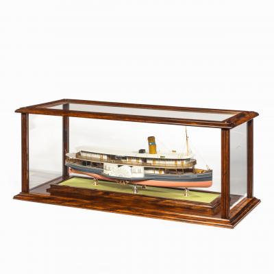A builder s model of the Brazilian passenger paddle steamer Caxias