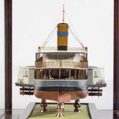 A builder s model of the Brazilian passenger paddle steamer Caxias