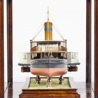 A builder s model of the Brazilian passenger paddle steamer Caxias