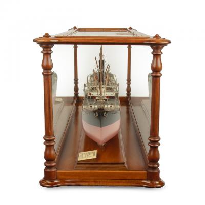 A cased shipyard model of S S Burbridge S S Burcombe 1912