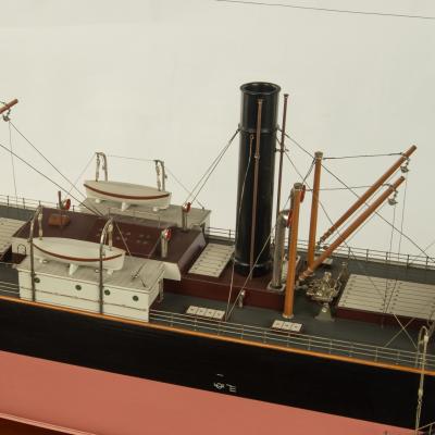 A cased shipyard model of S S Burbridge S S Burcombe 1912