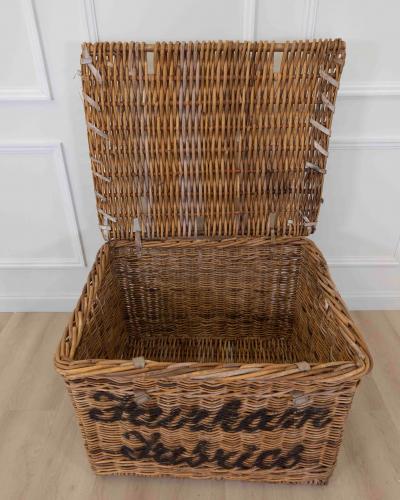 A charming English wicker basket dating to circa 1900