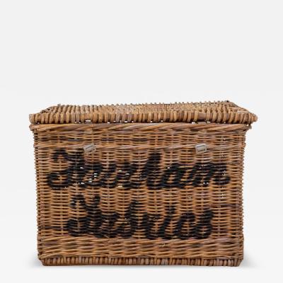 A charming English wicker basket dating to circa 1900