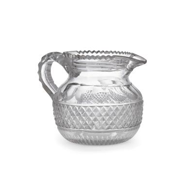 A collection of hobnail cut English glassware