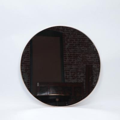 A contemporary Italian large round brass mirror 21st Century 