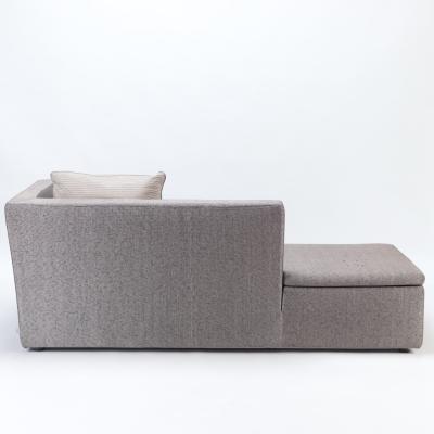 A contemporary oversized sofa
