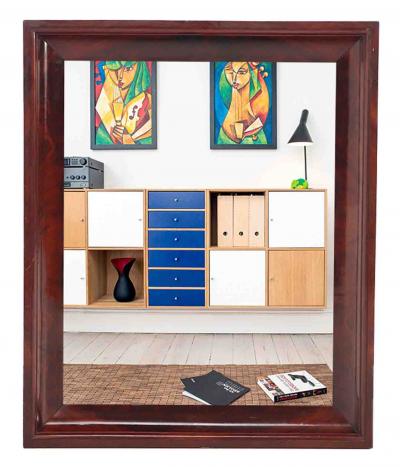 A crotch mahogany Empire wall mirror circa 1830