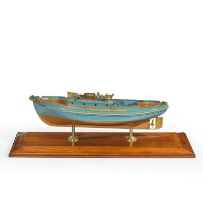 A detailed owner s model or shipyard model of a double ended harbour launch