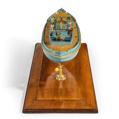 A detailed owner s model or shipyard model of a double ended harbour launch