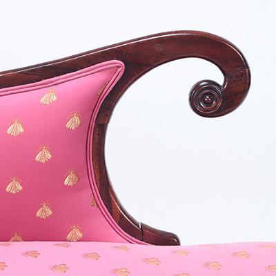 A diminutive English William IV recamier with recent fabric Circa 1830 