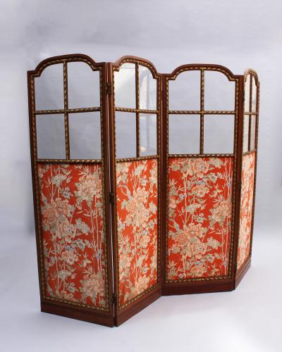 A fine French 1920s 4 Panel Folding Screen Room Divider