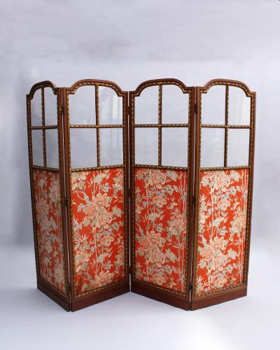 A fine French 1920s 4 Panel Folding Screen Room Divider