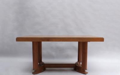 A fine French Art Deco Rectangular Oak Dining Table