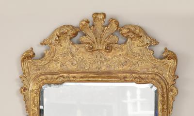 A fine George II carved gesso looking glass