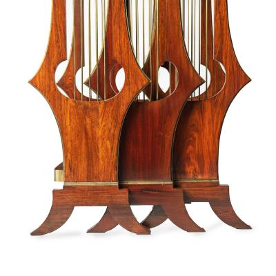 A fine and unusual nest of three Regency tables
