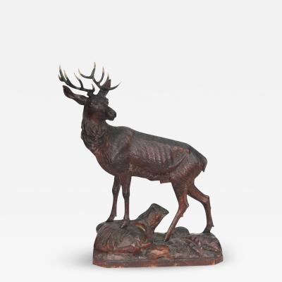 A fine late 19th century Black Forest stag