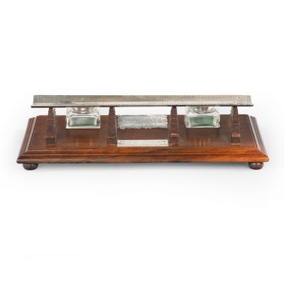 A fine silver mounted presentation penholder Commemorating the Laying Down