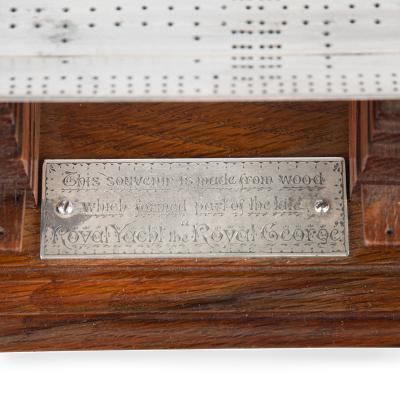 A fine silver mounted presentation penholder Commemorating the Laying Down