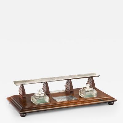 A fine silver mounted presentation penholder Commemorating the Laying Down