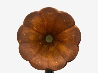 A for Ara Contemporary Walnut Gold Leaf Floor Standing Speakers USA 21st C