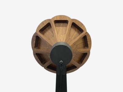 A for Ara Contemporary Walnut Gold Leaf Floor Standing Speakers USA 21st C