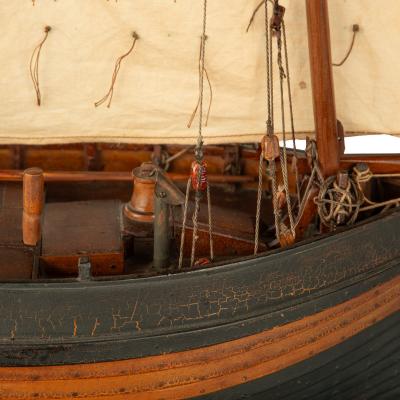 A gaff rigged Hastings lugger circa 1880