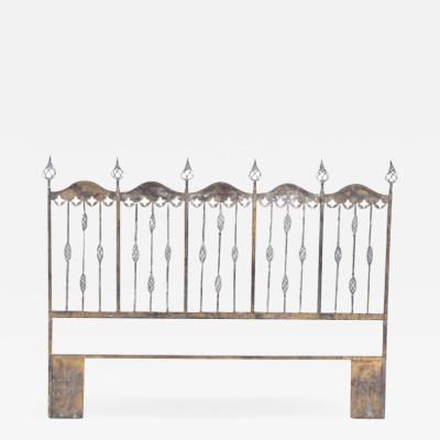 A gilt iron queen size Italian headboard Circa 1950