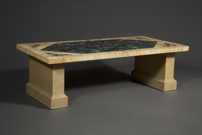 A good late Baroque period geometric table top composed of fine marble specimens