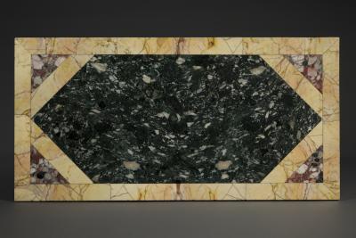 A good late Baroque period geometric table top composed of fine marble specimens